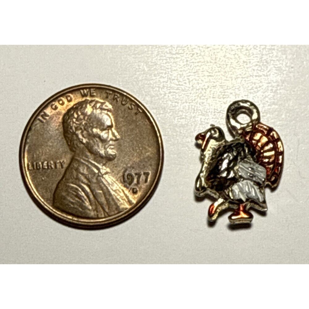 Vintage Metal Turkey Cracker Jack Charm 1C